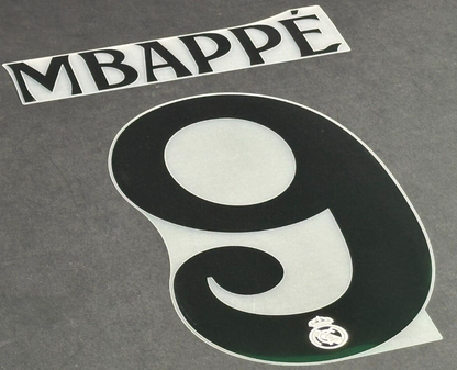 2024 2025 REAL MADRID MBAPPE 9 OFFICIAL AVERY DENNISON HOME PLAYER SIZE NAME SET