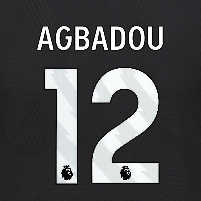 2024 2025 WOLVES AWAY WHITE AGBADOU 12 OFFICIAL PLAYER SIZE NAMESET