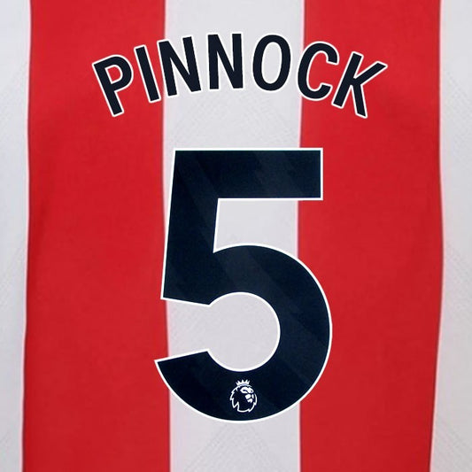 2024 2025 BRENTFORD PINNOCK 5 OFFICIAL BLACK HOME PLAYER SIZE NAMESET