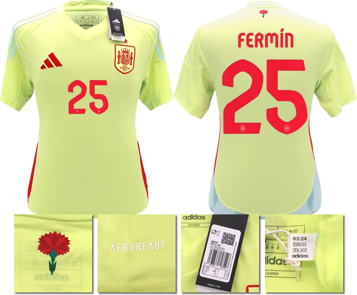 BNWT 2024 2025 SPAIN ADIDAS AWAY SHIRT FERMIN 25 MEN'S
