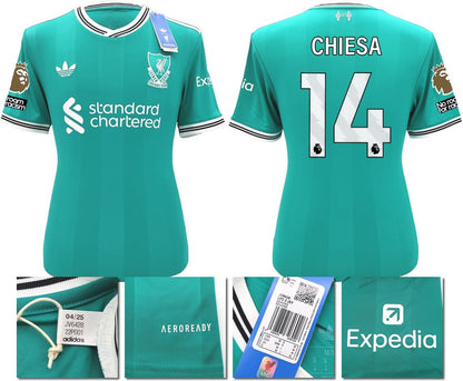 BNWT 2025 2026 LIVERPOOL ADIDAS 3RD SHIRT CHIESA 14 MEN'S