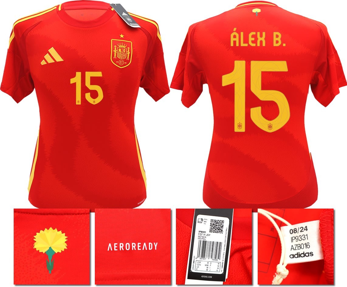 BNWT 2024 2025 SPAIN ADIDAS HOME SHIRT ALEX B. 15  MEN'S