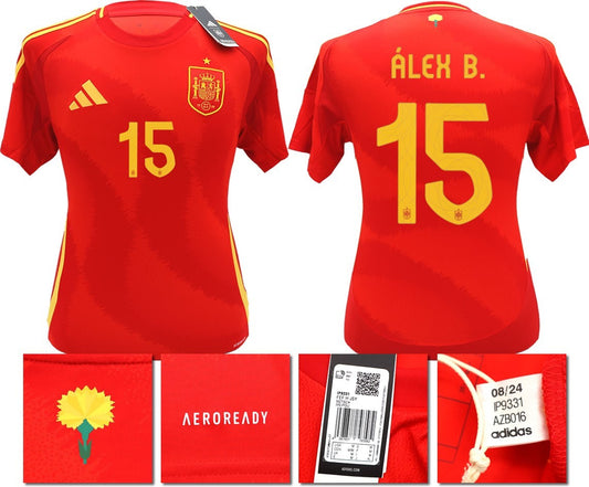 BNWT 2024 2025 SPAIN ADIDAS HOME SHIRT ALEX B. 15  MEN'S