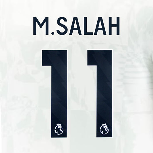 2024 2025 OFFICIAL LIVERPOOL M. SALAH 11 BLACK 3RD PLAYER SIZE NAMESET