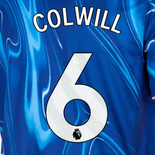 2024 2025 OFFICIAL CHELSEA COLWILL 6 WHITE HOME PLAYER SIZE NAMESET