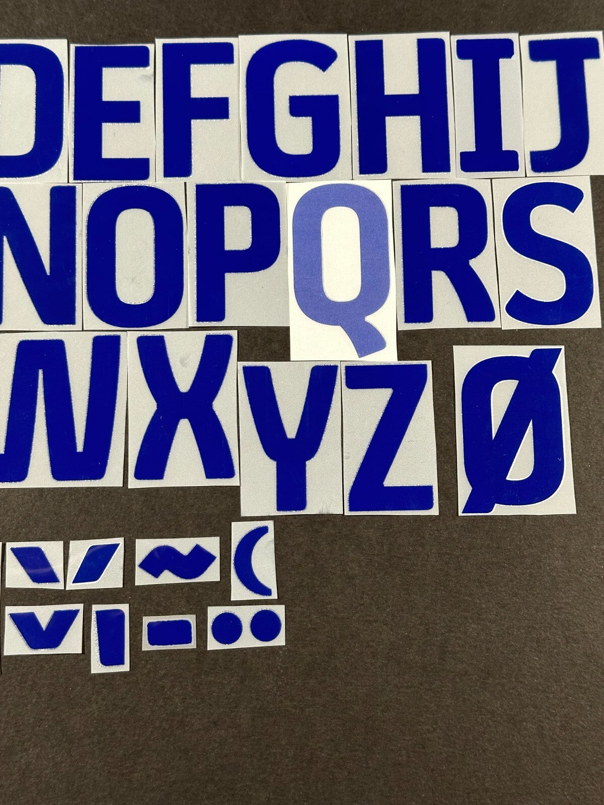 2024 2025 OFFICIAL EFL FOOTBALL LEAGUE BLUE PLAYER SIZE LETTERS 50mm