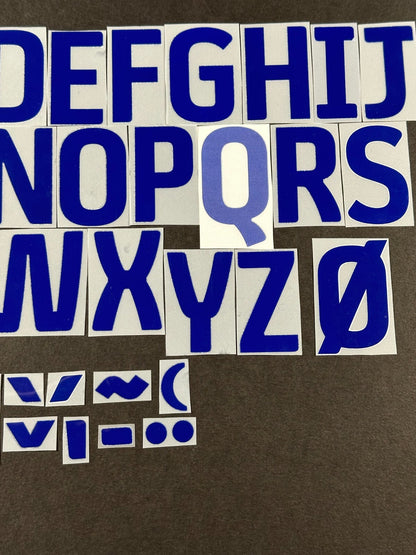 2024 2025 OFFICIAL EFL FOOTBALL LEAGUE BLUE PLAYER SIZE LETTERS 50mm