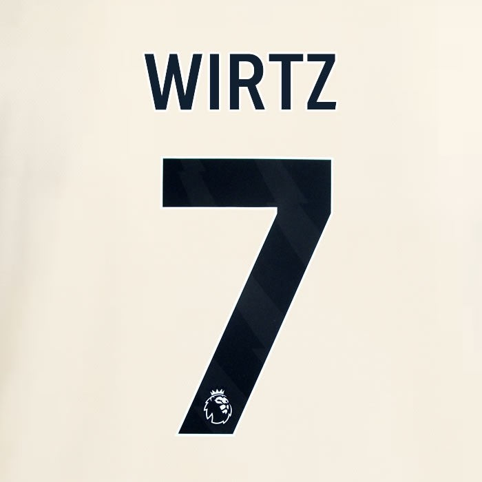 2025 2026 OFFICIAL LIVERPOOL WIRTZ 7 BLACK AWAY PLAYER SIZE NAMESET
