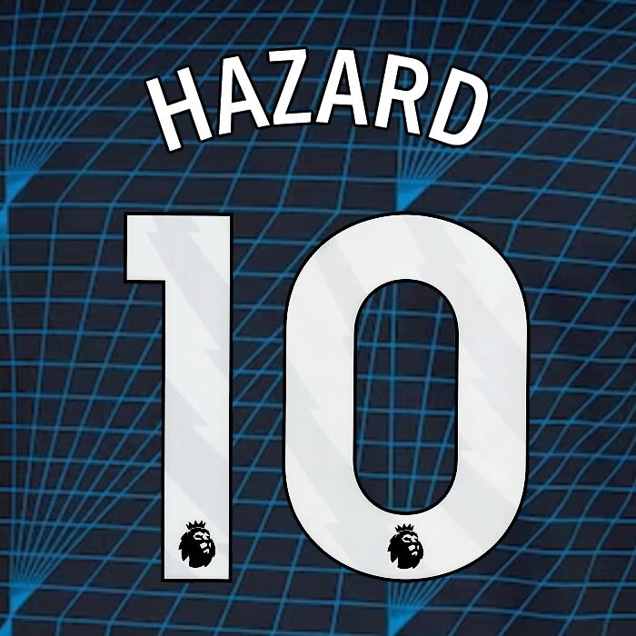 2023 2024 OFFICIAL CHELSEA HAZARD 10 WHITE AWAY PLAYER SIZE NAMESET