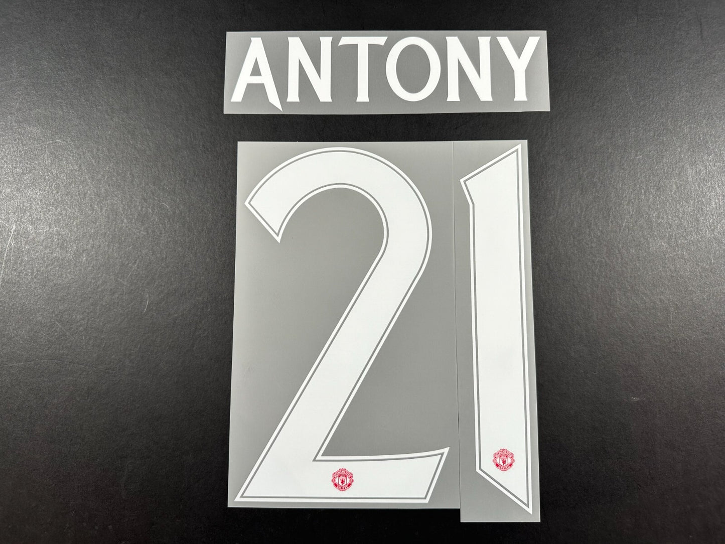 2024 2025 OFFICIAL MAN UNITED ANTONY 21 WHITE CUP PLAYER SIZE NAMESET