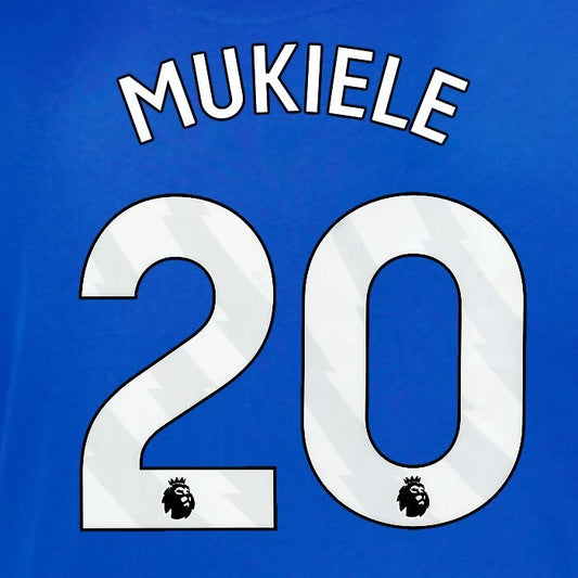 2025 2026 OFFICIAL SUNDERLAND MUKIELE 20 WHITE AWAY PLAYER SIZE NAME SET
