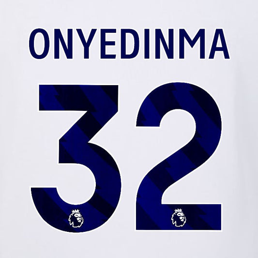 2023 2024 LUTON TOWN OFFICIAL ONYEDINMA 32 BLUE AWAY PLAYER SIZE NAMESET