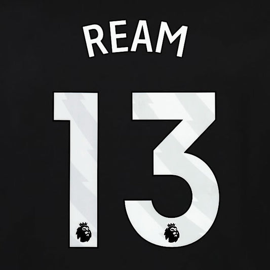 2023 2024 OFFICIAL FULHAM AVERY DENNISON REAM 13 3RD PLAYER SIZE NAMESET