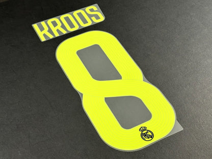 2022 2023 AVERY DENNISON REAL MADRID KROOS 8 3RD GREEN PLAYER SIZE NAMESET
