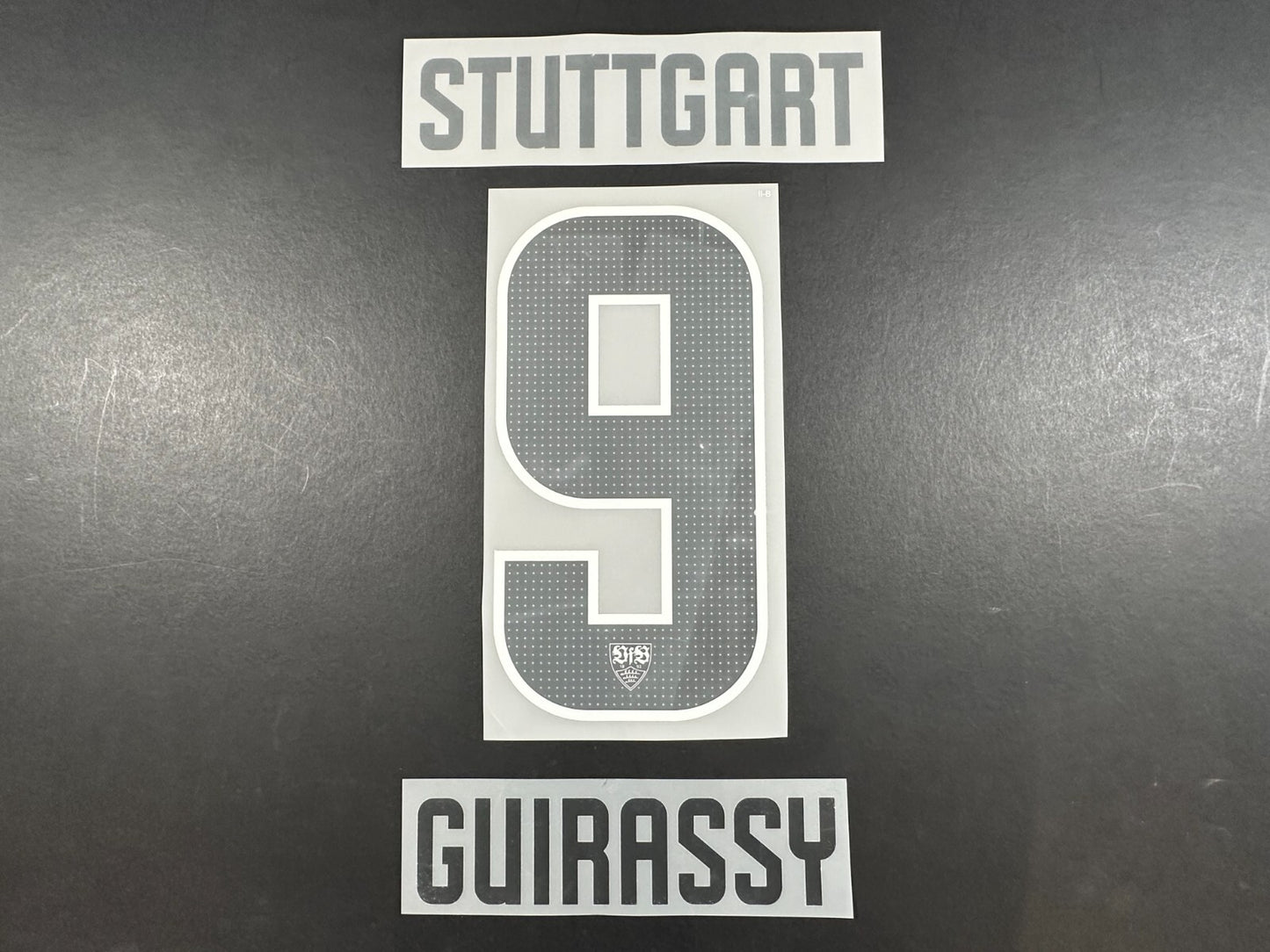 2024 2025 OFFICIAL STUTTGART GUIRASSY 9 HOME PLAYER SIZE NAMESET
