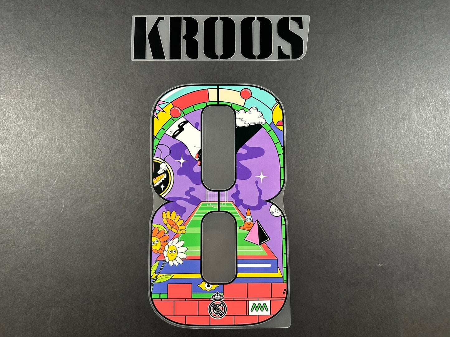 2022 2023 AVERY DENNISON REAL MADRID KROOS 8 COMMON GOAL PLAYER SIZE NAMESET