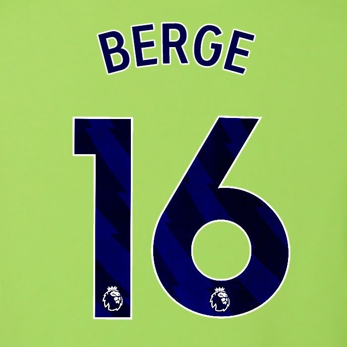 2025 2026 OFFICIAL FULHAM BERGE 16 BLUE AWAY PLAYER SIZE NAMESET