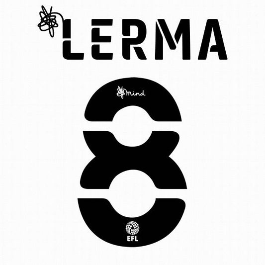 BOURNEMOUTH 2020 2021 OFFICIAL LERMA 8 ELMS 3RD PLAYER SIZE NAME SET