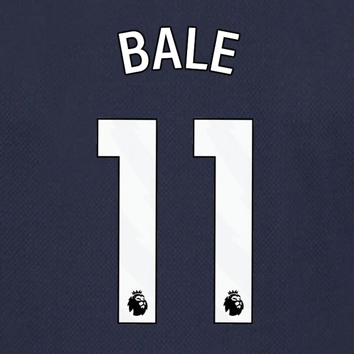 SPURS 2023 2024 BALE 11 AVERY DENNISON WHITE AWAY PLAYER SIZE NAME SET