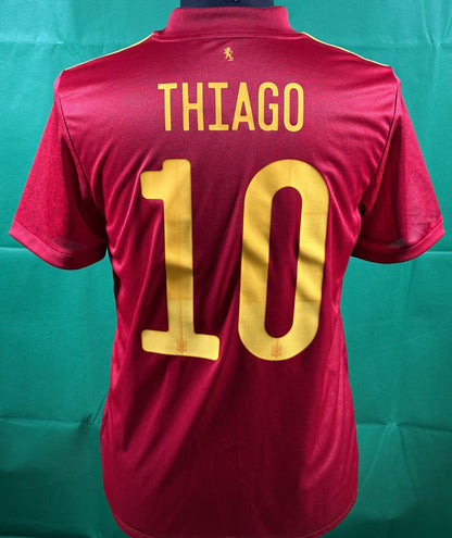 BRAND NEW SPAIN HOME ADIDAS 2020 2021 SHIRT THIAGO 10 MEN'S MEDIUM