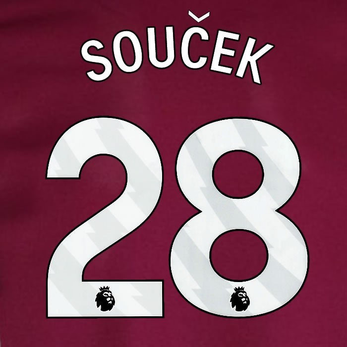 2024 2025 WEST HAM SOUCEK 28 OFFICIAL WHITE HOME PLAYER SIZE NAMESET
