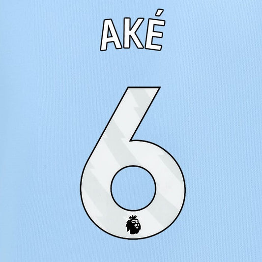 2024 2025 MANCHESTER CI AKE 6 OFFICIAL WHITE HOME PLAYER SIZE NAME SET