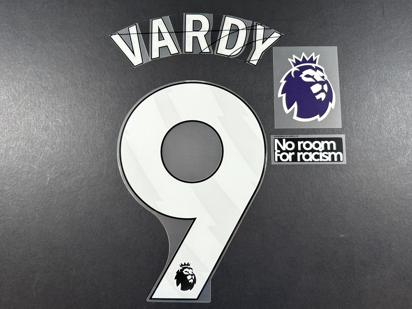 2024 2025 OFFICIAL LEICESTER CITY VARDY 9 WHITE PLAYER SIZE NAME SET + PATCHES