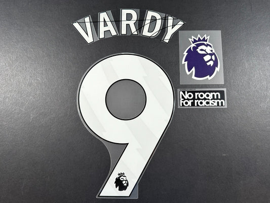 2024 2025 OFFICIAL LEICESTER CITY VARDY 9 WHITE PLAYER SIZE NAME SET + PATCHES