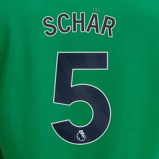 2023 2024 NEWCASTLE SCHAR 5 OFFICIAL BLACK AWAY PLAYER SIZE NAME SET
