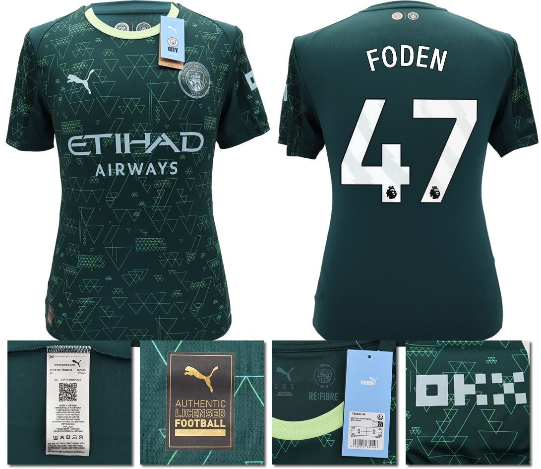 BNWT 2025 2026 MAN CITY PUMA 4TH FODEN 47 FOOTBALL SHIRT