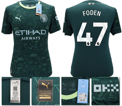 BNWT 2025 2026 MAN CITY PUMA 4TH FODEN 47 FOOTBALL SHIRT