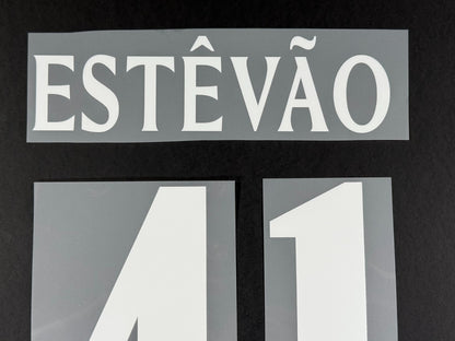 2025 2026 OFFICIAL CHELSEA ESTEVAO 41 HOME CUP PRINT PLAYER SIZE NAMESET