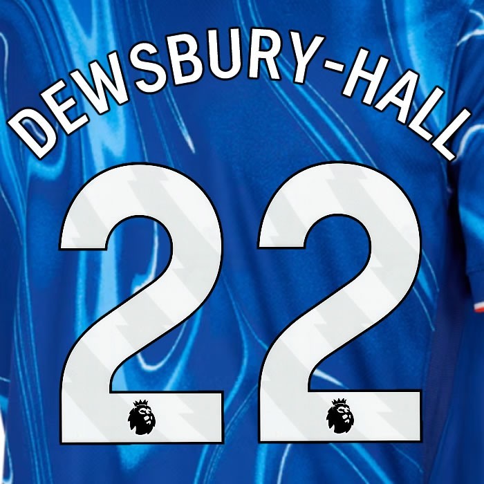 2024 2025 OFFICIAL CHELSEA DEWSBURY-HALL 22 WHITE HOME PLAYER SIZE NAMESET