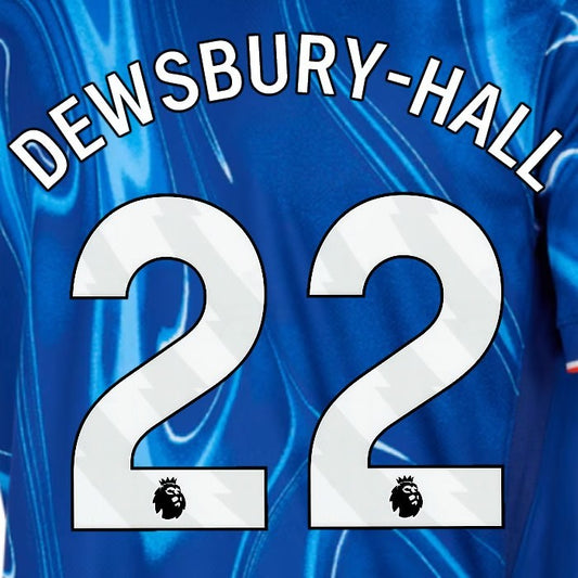 2024 2025 OFFICIAL CHELSEA DEWSBURY-HALL 22 WHITE HOME PLAYER SIZE NAMESET