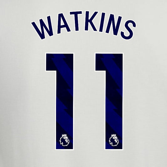 2025 2026 ASTON VILLA WATKINS 11 OFFICIAL BLUE 3RD PLAYER SIZE NAMESET