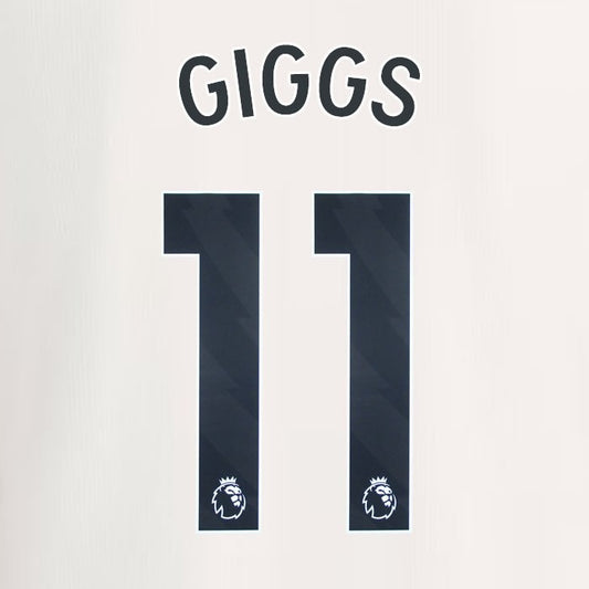 2023 2024 MANCHESTER UNITED GIGGS 11 3rd BLACK PLAYER SIZE NAMESET