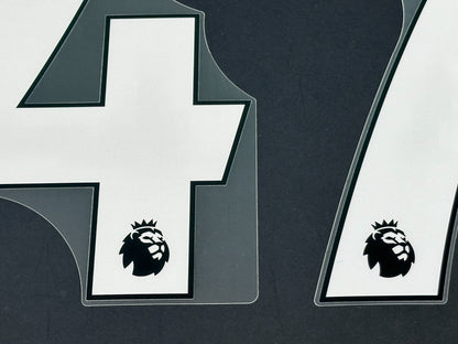 MAN CITY 2019-23 FODEN 47 OFFICIAL AVERY DENNISON WHITE PLAYER SIZE NAME SET