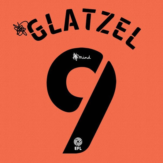 CARDIFF 2020 2021 OFFICIAL GLATZEL 9 3RD PLAYER SIZE NAME SET