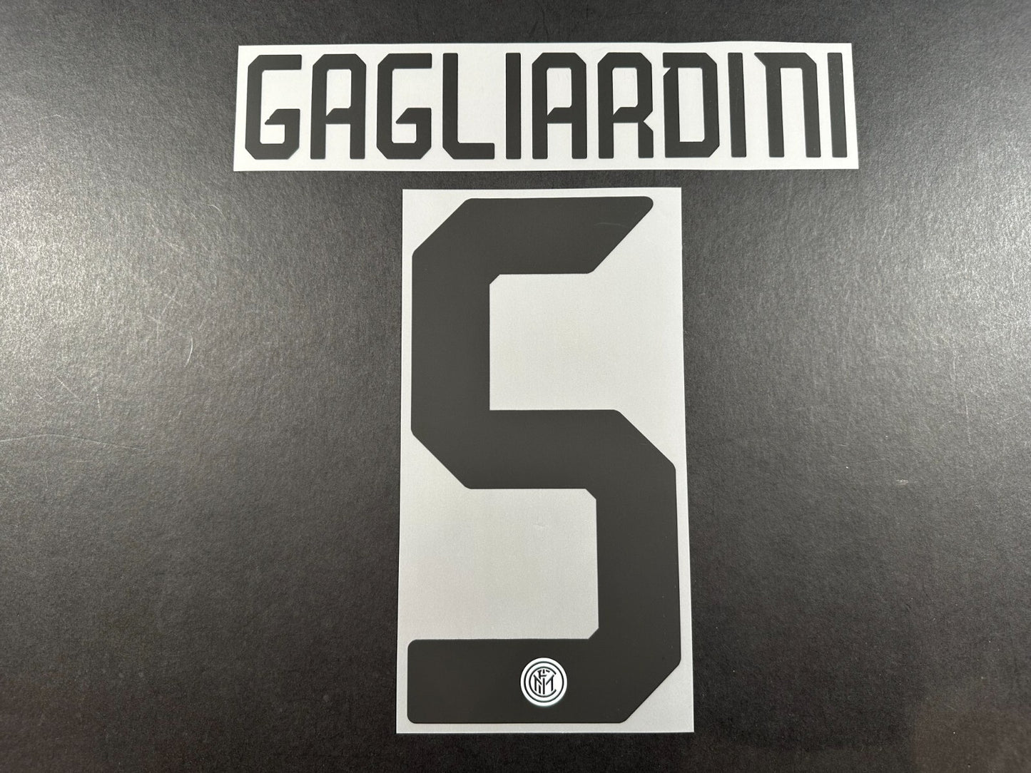 INTER MILAN 2019 2020 GAGLIARDINI 5 OFFICIAL AWAY BLACK PLAYER SIZE NAMESET