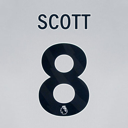 2024 2025 BOURNEMOUTH SCOTT 8 BLACK AWAY PLAYER SIZE NAME SET
