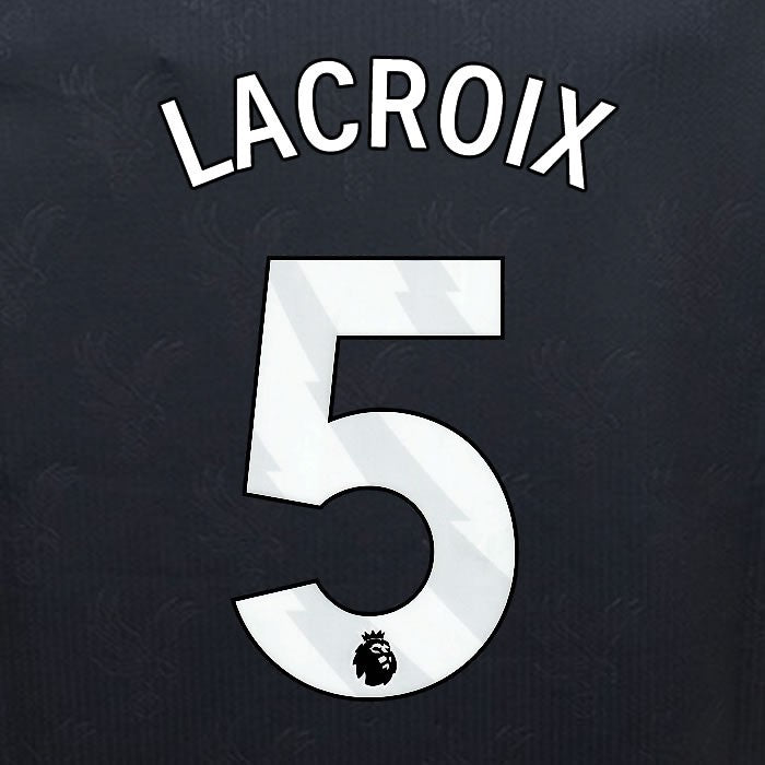 2024 2025 OFFICIAL CRYSTAL PALACE LACROIX 5 WHITE 3RD PLAYER SIZE NAMESET