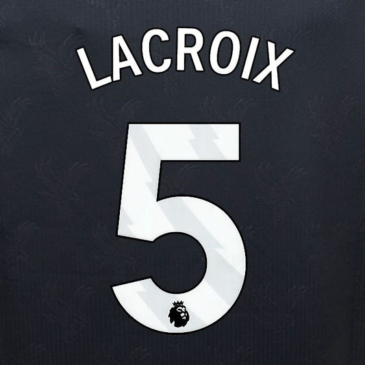 2024 2025 OFFICIAL CRYSTAL PALACE LACROIX 5 WHITE 3RD PLAYER SIZE NAMESET