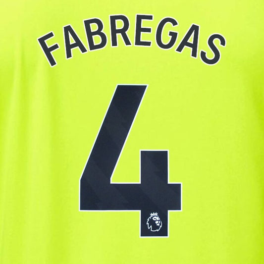 ARSENAL 2023/24 FABREGAS 4 OFFICIAL AVERY DENNISON BLACK PLAYER SIZE NAME SET
