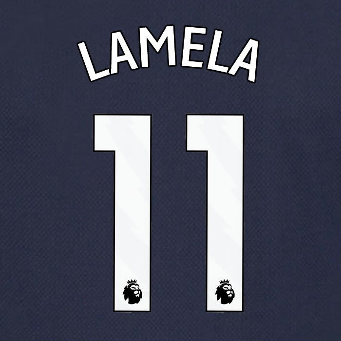SPURS 2023 2024 LAMELA 11 AVERY DENNISON WHITE AWAY PLAYER SIZE NAME SET