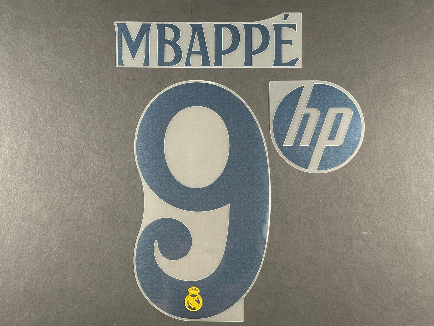2024 2025 REAL MADRID MBAPPE 9 HP PATCH AVERY DENNISON AWAY PLAYER SIZE NAME SET
