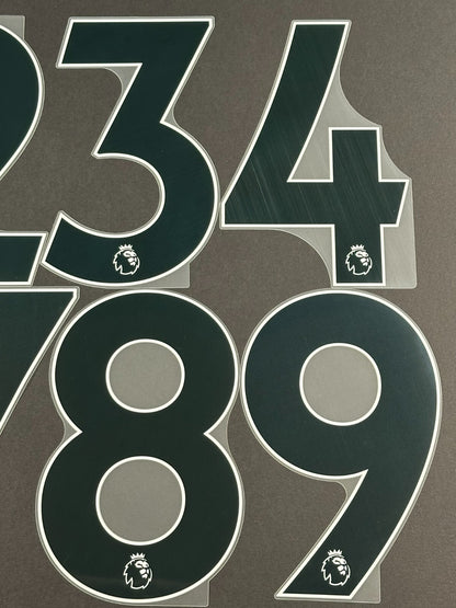 2019 - 2023 OFFICIAL AVERY DENNISON PREMIER LEAGUE BLACK PLAYER SIZE NUMBERS