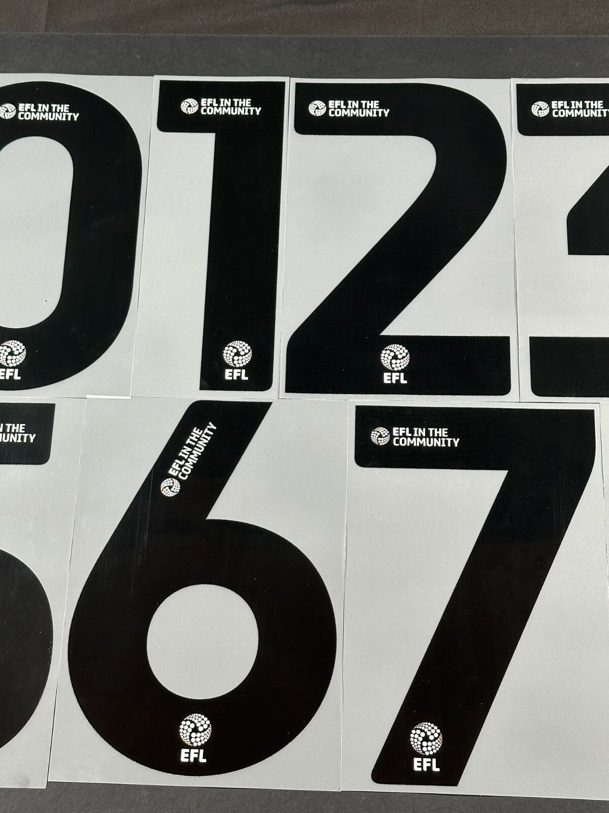 2025 2026 OFFICIAL EFL FOOTBALL LEAGUE BLACK PLAYER SIZE SHIRT NUMBERS