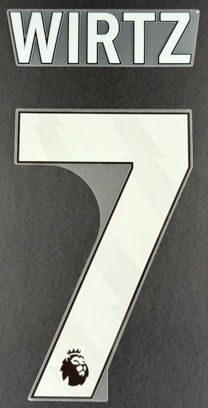 2025 - 2026 WIRTZ 7 OFFICIAL AVERY DENNISON WHITE PLAYER SIZE NAME
