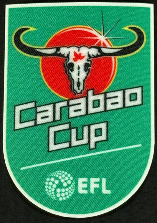 2020 / 2022 EFL CARABAO CUP SLEEVE PATCH PLAYER SIZE OFFICIAL SPORTING ID 90MM