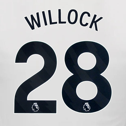 2024 2025 NEWCASTLE WILLOCK 28 OFFICIAL BLACK HOME PLAYER SIZE NAME SET